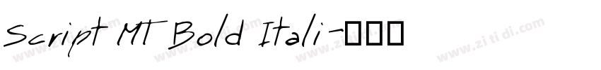 Script MT Bold Itali字体转换